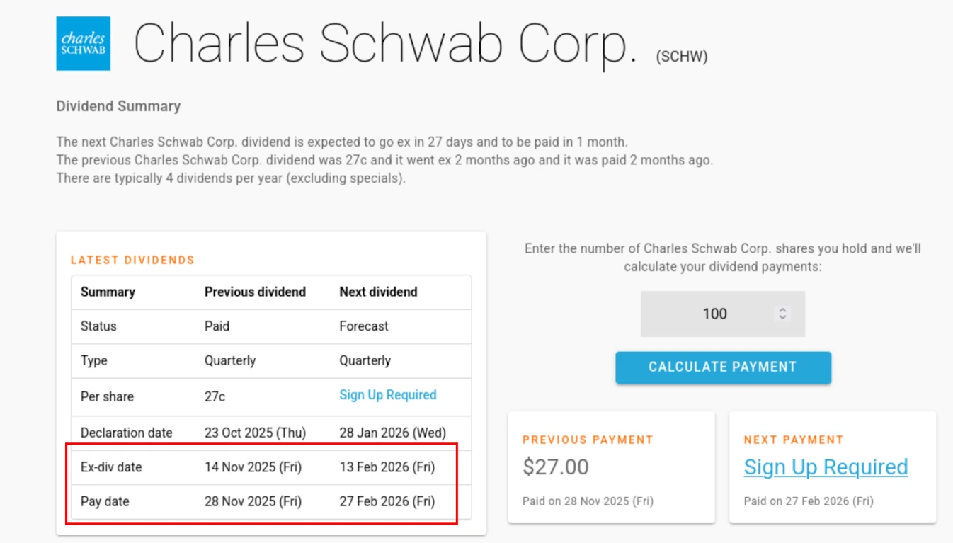 Image: The ex-dividend and the pay (record) date of any stock can be found by Googling. The ex-dividend and the pay (record) date of any stock can be found by Googling.