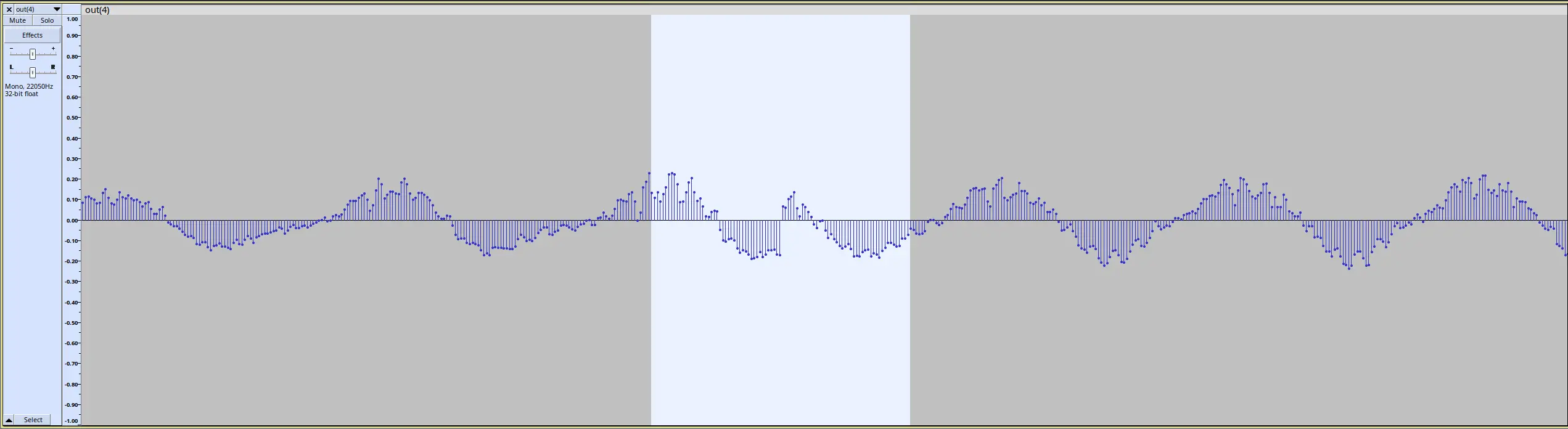 Audacity view of the cracking sound, it is easy to see the sudden jumps in the sample